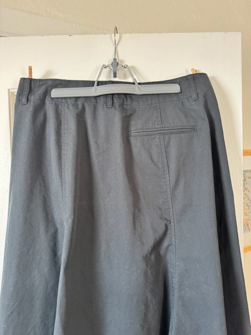 Uniqlo U Flared Maxi Black Skirt 100% Cotton - Size 10 - Picture 4 of 11